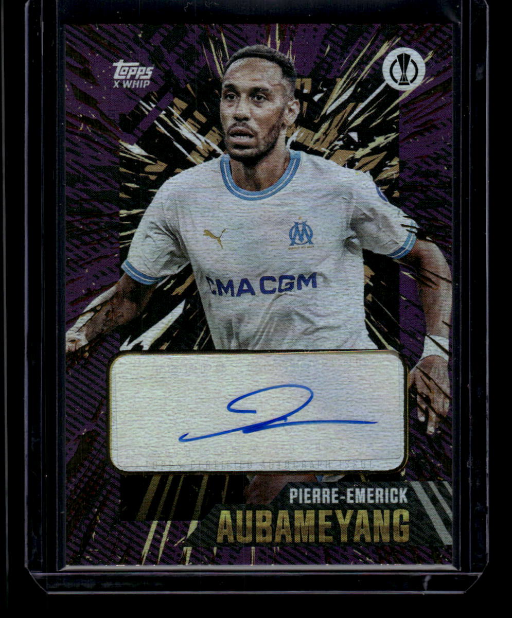 2023-24 Topps Gold UEFA Club Competitions Pierre-Emerick Aubameyang Auto