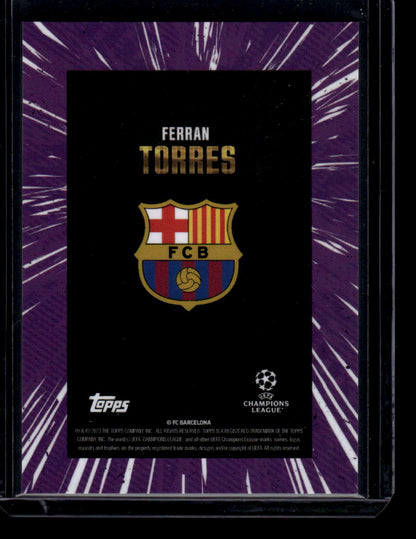 2023-24 Topps Gold UEFA Club Competitions Ferran Torres #/25