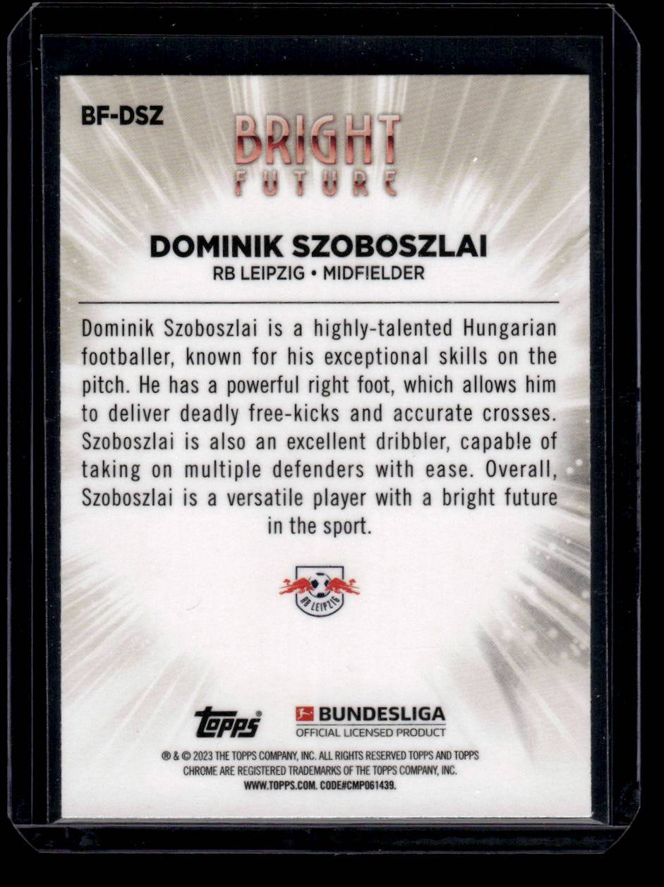 2022-23 Topps Chrome Bundesliga #BF-DSZ Dominik Szoboszlai Bright Future