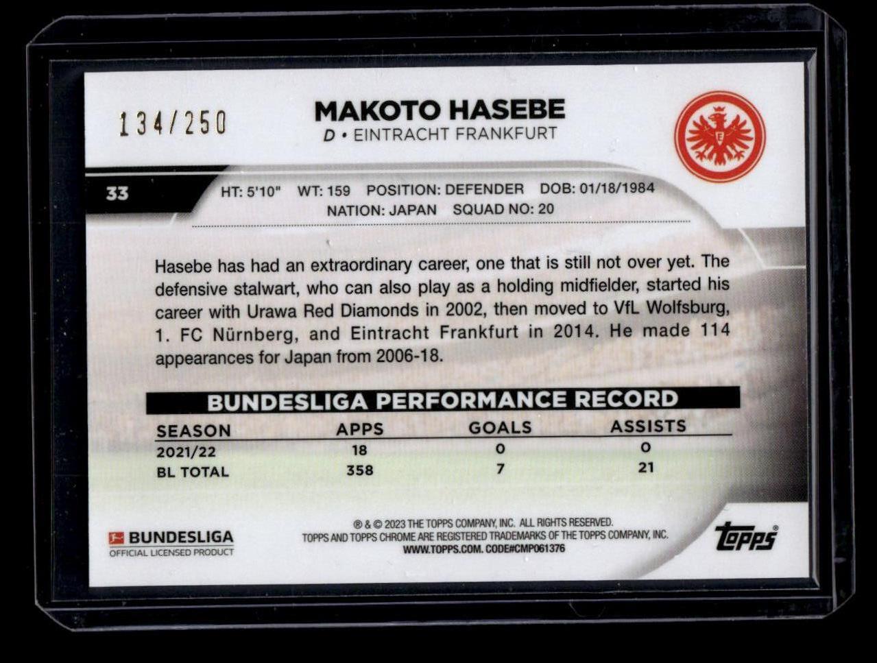 2022-23 Topps Chrome Bundesliga #33 Makoto Hasebe X-Fractor #/250