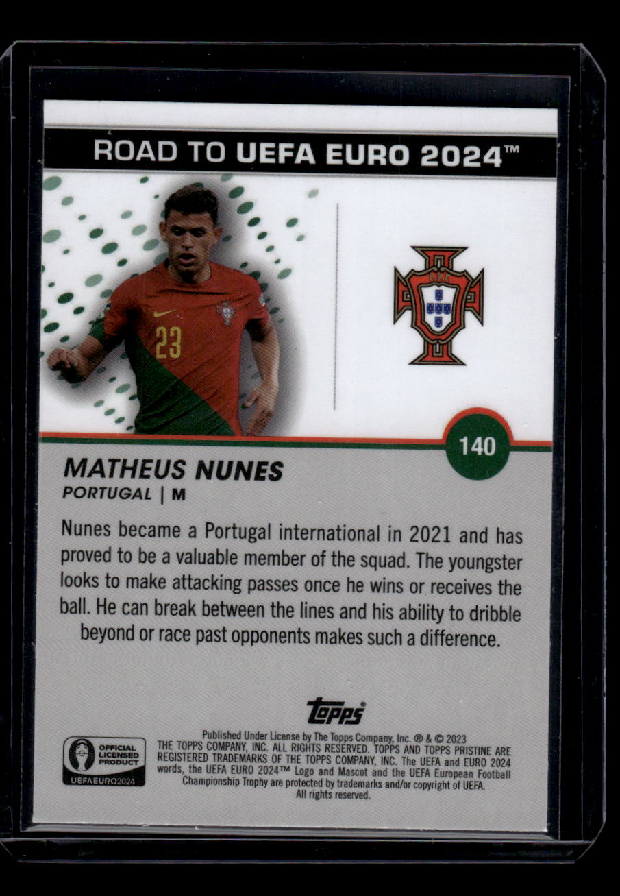 2023 Topps Pristine Road To Euro 2024 #140 Matheus Nunes