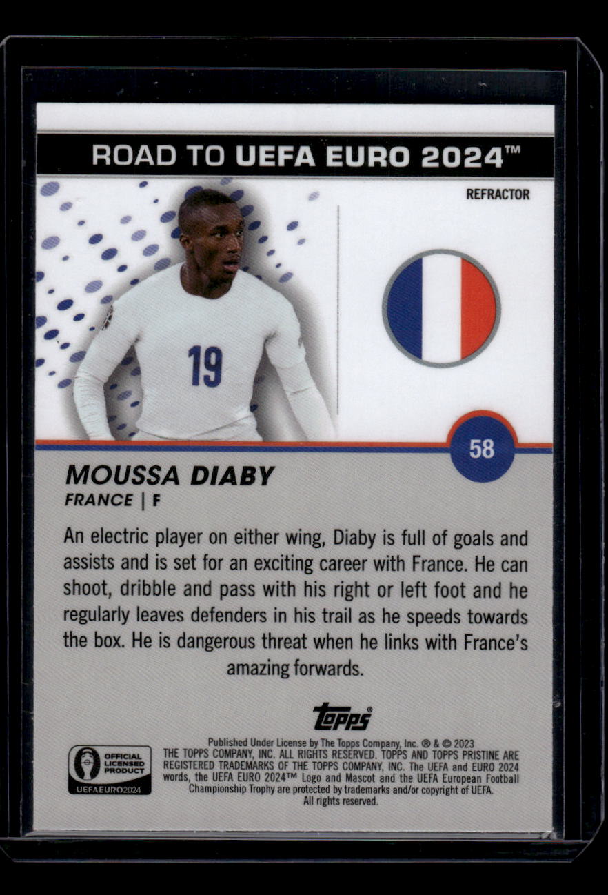 2023 Topps Pristine Road To Euro 2024 #58 Moussa Diaby Refractors