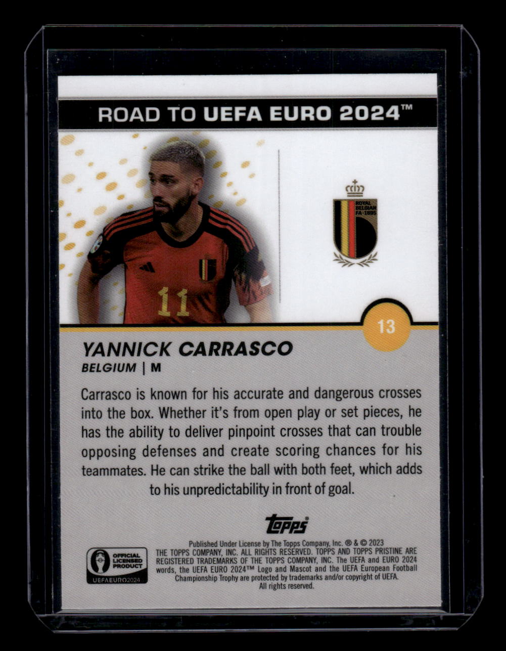 2023 Topps Pristine Road To Euro 2024 #13 Yannick Carrasco