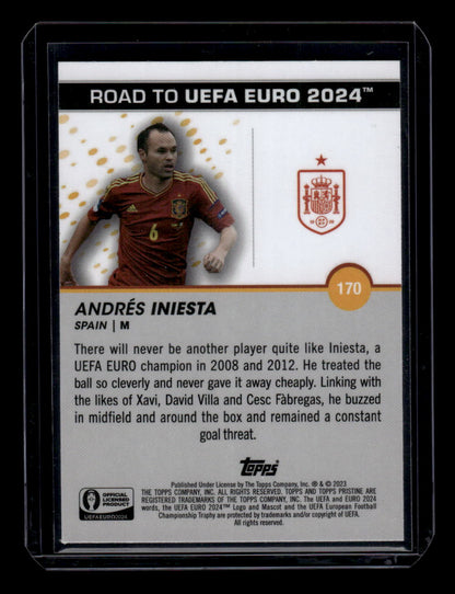 2023 Topps Pristine Road To Euro 2024 #170 Andrés Iniesta