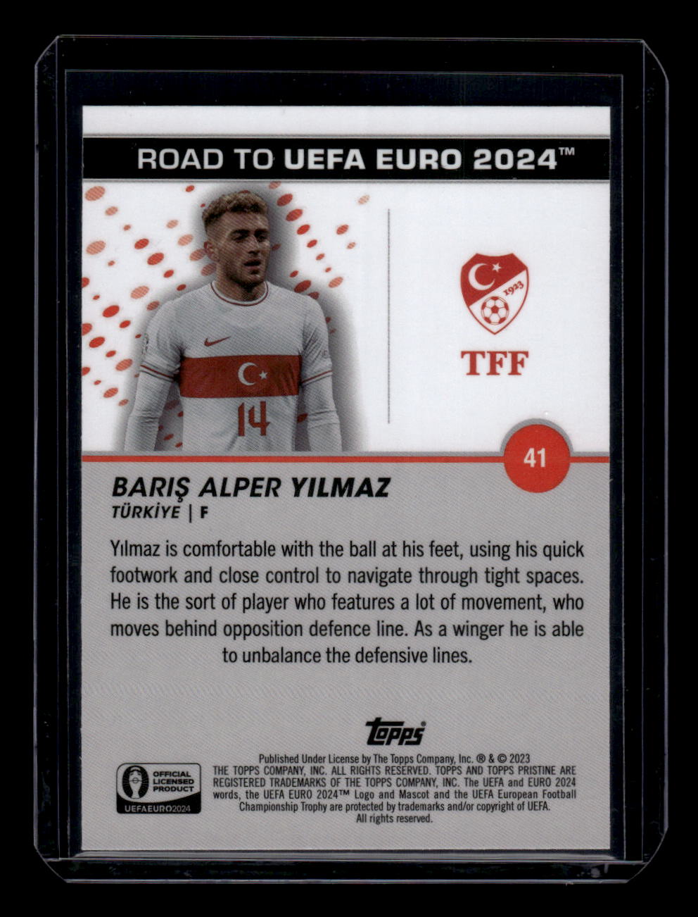 2023 Topps Pristine Road To Euro 2024 #41 Barıs Alper Yılmaz