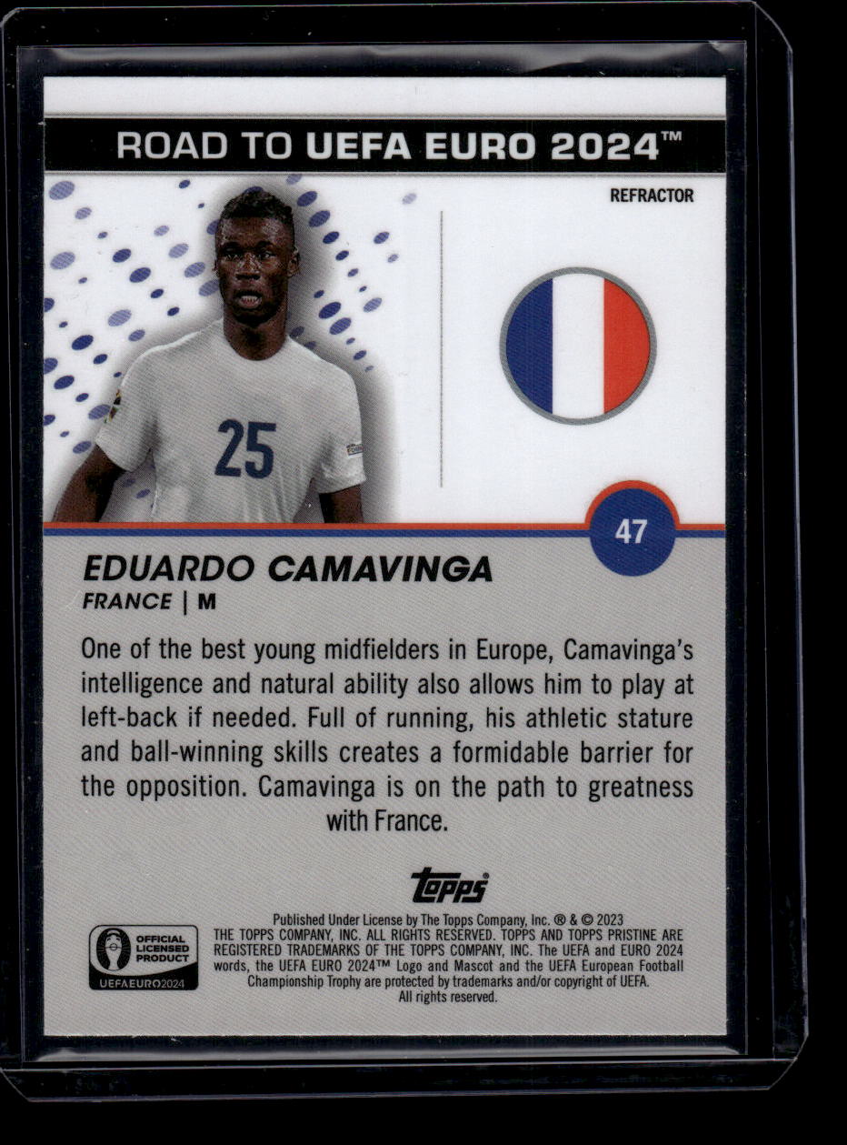 2023 Topps Pristine Road To Euro 2024 #47 Eduardo Camavinga Refractors