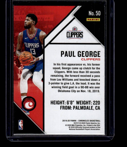 2019-20 Panini Chronicles #50 Paul George