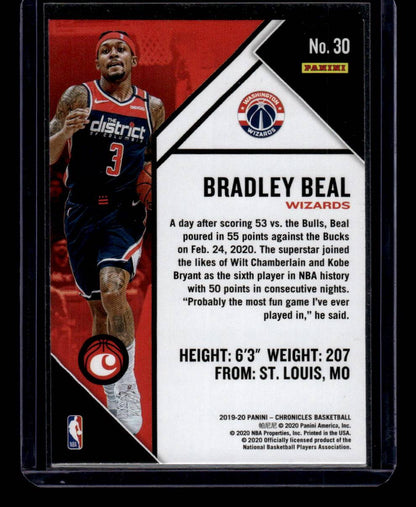 2019-20 Panini Chronicles #30 Bradley Beal