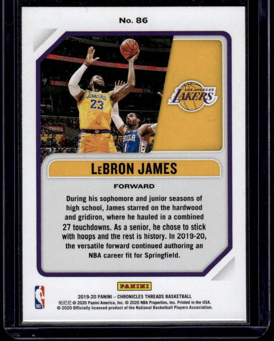 2019-20 Panini Chronicles #86 LeBron James