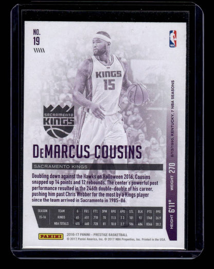 2016-17 Panini Prestige #19 DeMarcus Cousins