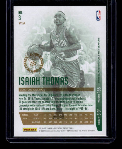 2016-17 Panini Prestige #3 Isaiah Thomas