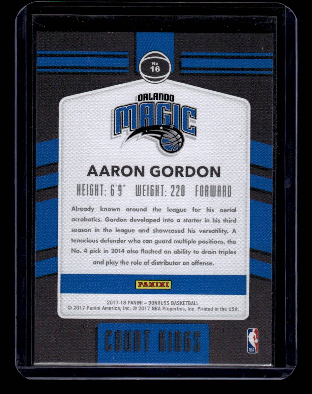 2017-18 Donruss #16 Aaron Gordon Court Kings