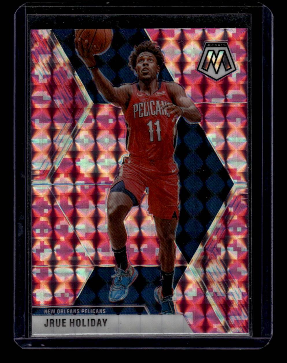 2019-20 Panini Mosaic #126 Jrue Holiday Camo Pink