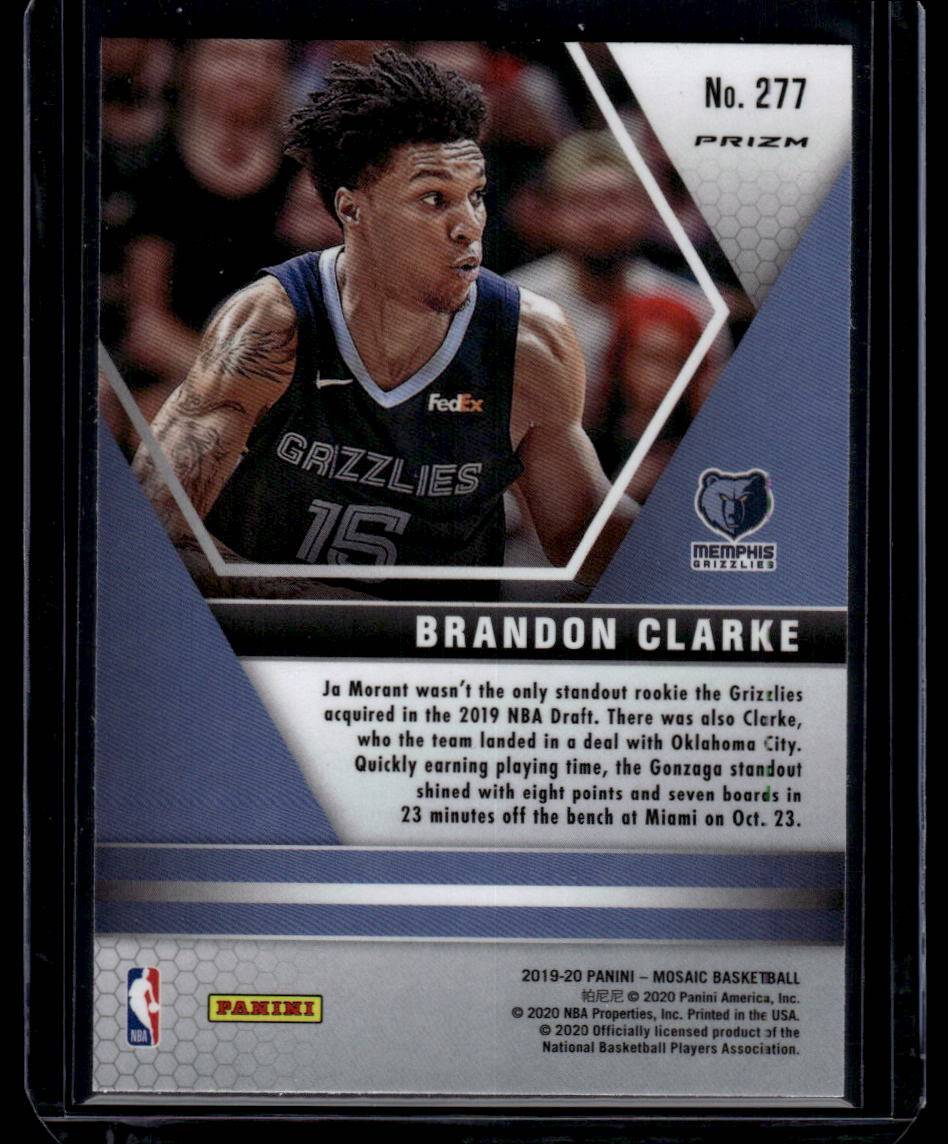 2019-20 Panini Mosaic #277 Brandon Clarke Prizm