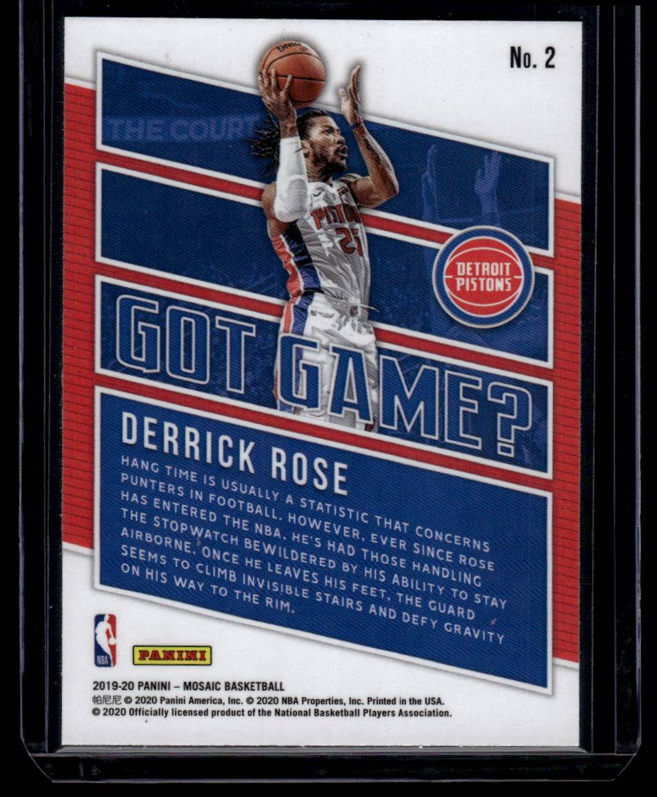 2019-20 Panini Mosaic #2 Derrick Rose Got Game?