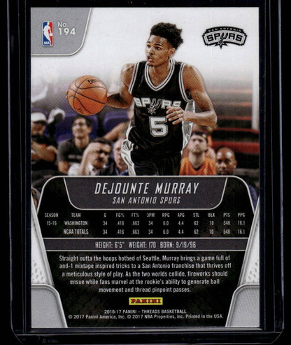 2016-17 Panini Threads #194 Dejounte Murray