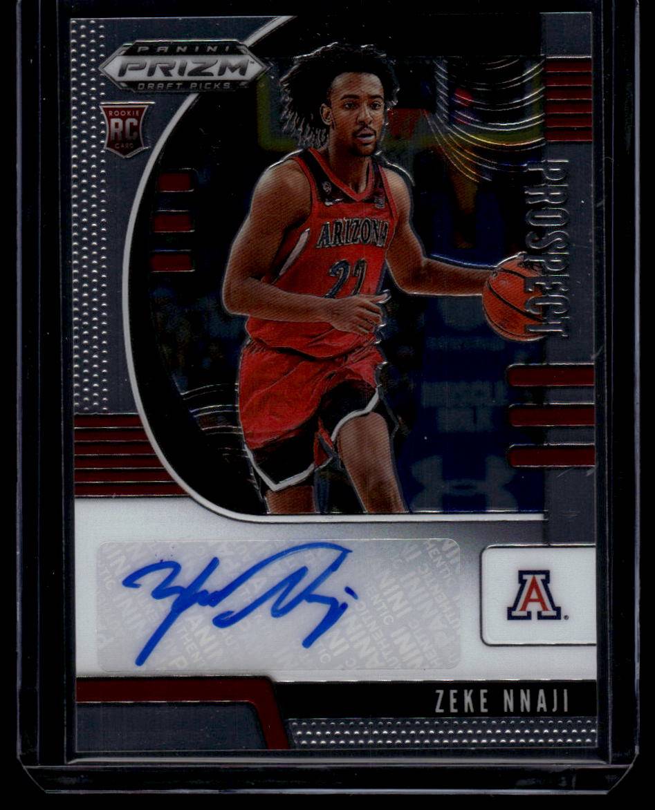 2020 Panini Prizm Draft Picks Collegiate #PA-ZN Zeke Nnaji Prospect Autographs