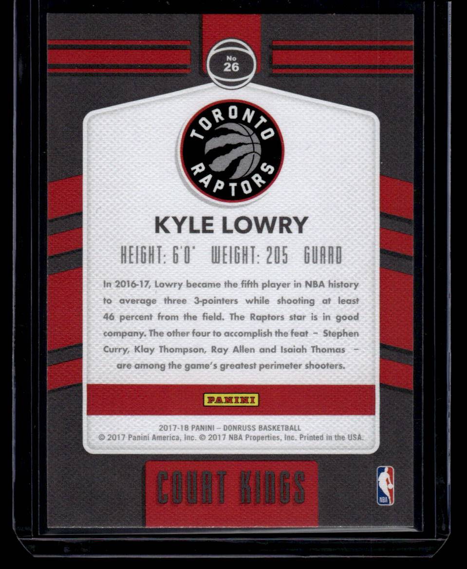 2017-18 Donruss #26 Kyle Lowry Court Kings