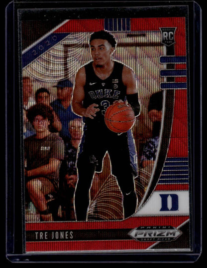 2020 Panini Prizm Draft Picks Collegiate #77 Tre Jones Red White and Blue