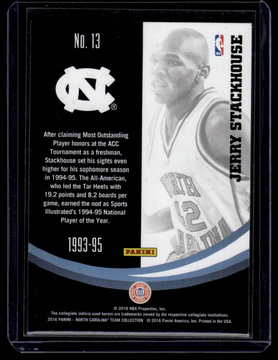 2016 Panini North Carolina Tar Heels #13 Jerry Stackhouse