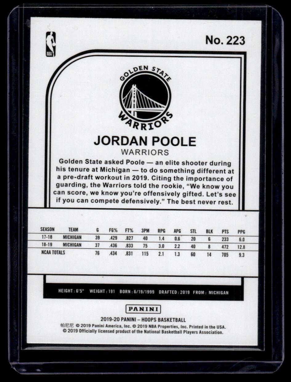 2019-20 Hoops #223 Jordan Poole