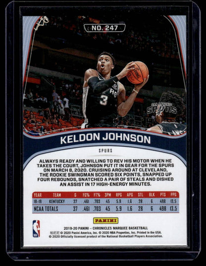 2019-20 Panini Chronicles #247 Keldon Johnson