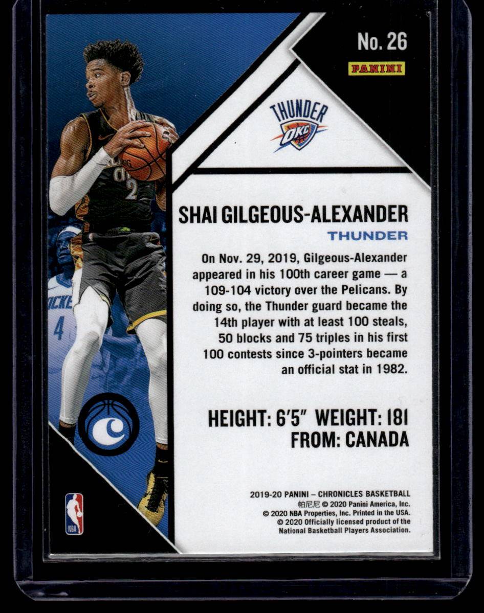 2019-20 Panini Chronicles #26 Shai Gilgeous-Alexander