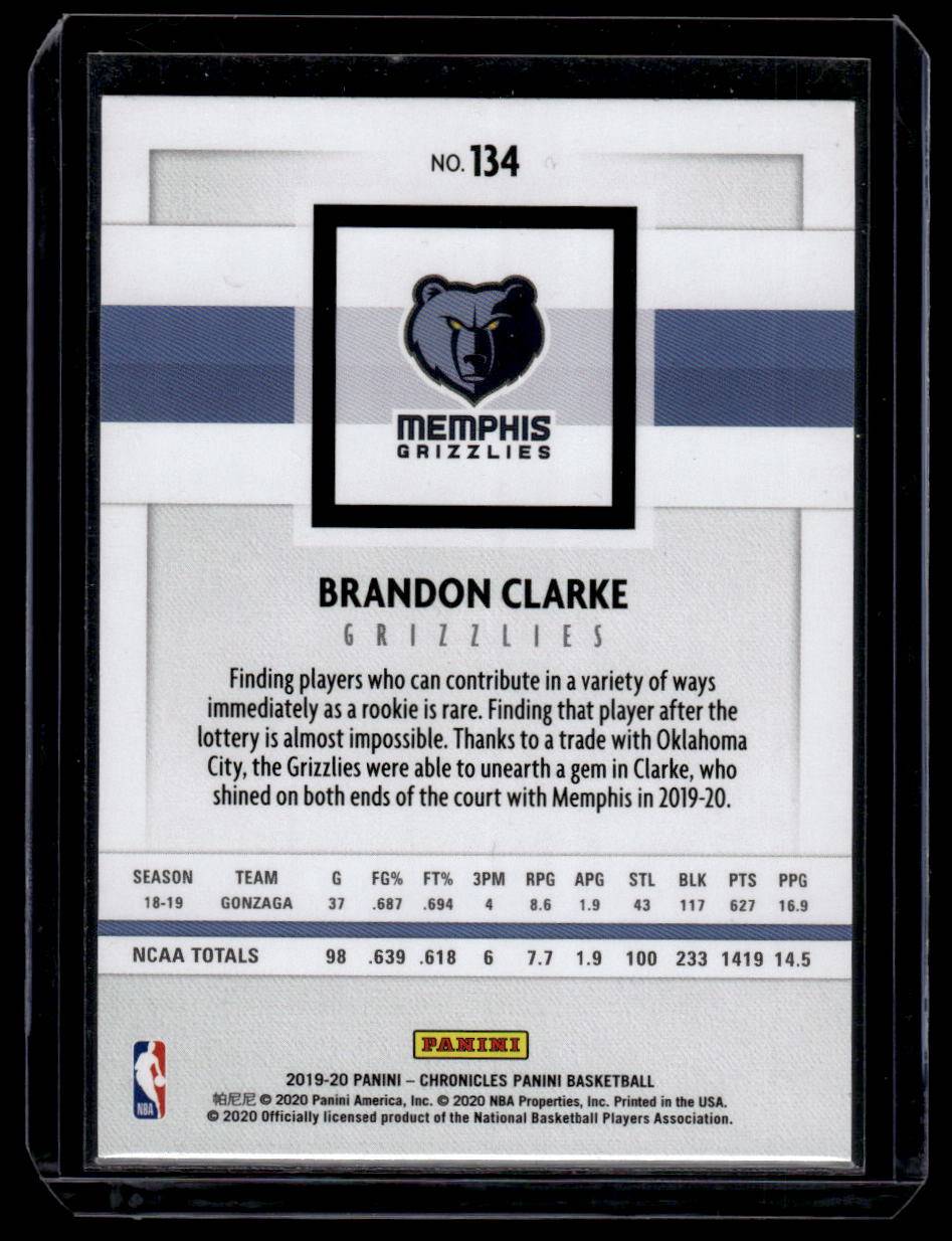 2019-20 Panini Chronicles #134 Brandon Clarke