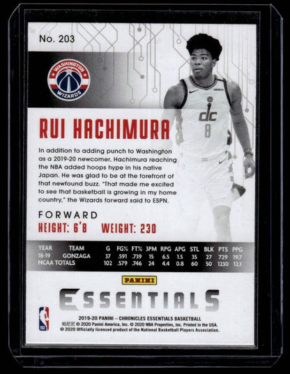 2019-20 Panini Chronicles #203 Rui Hachimura