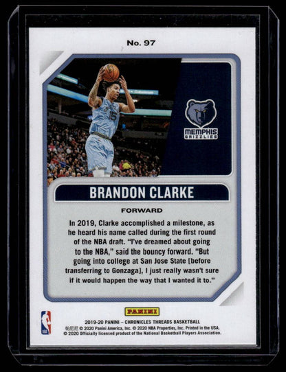 2019-20 Panini Chronicles #97 Brandon Clarke