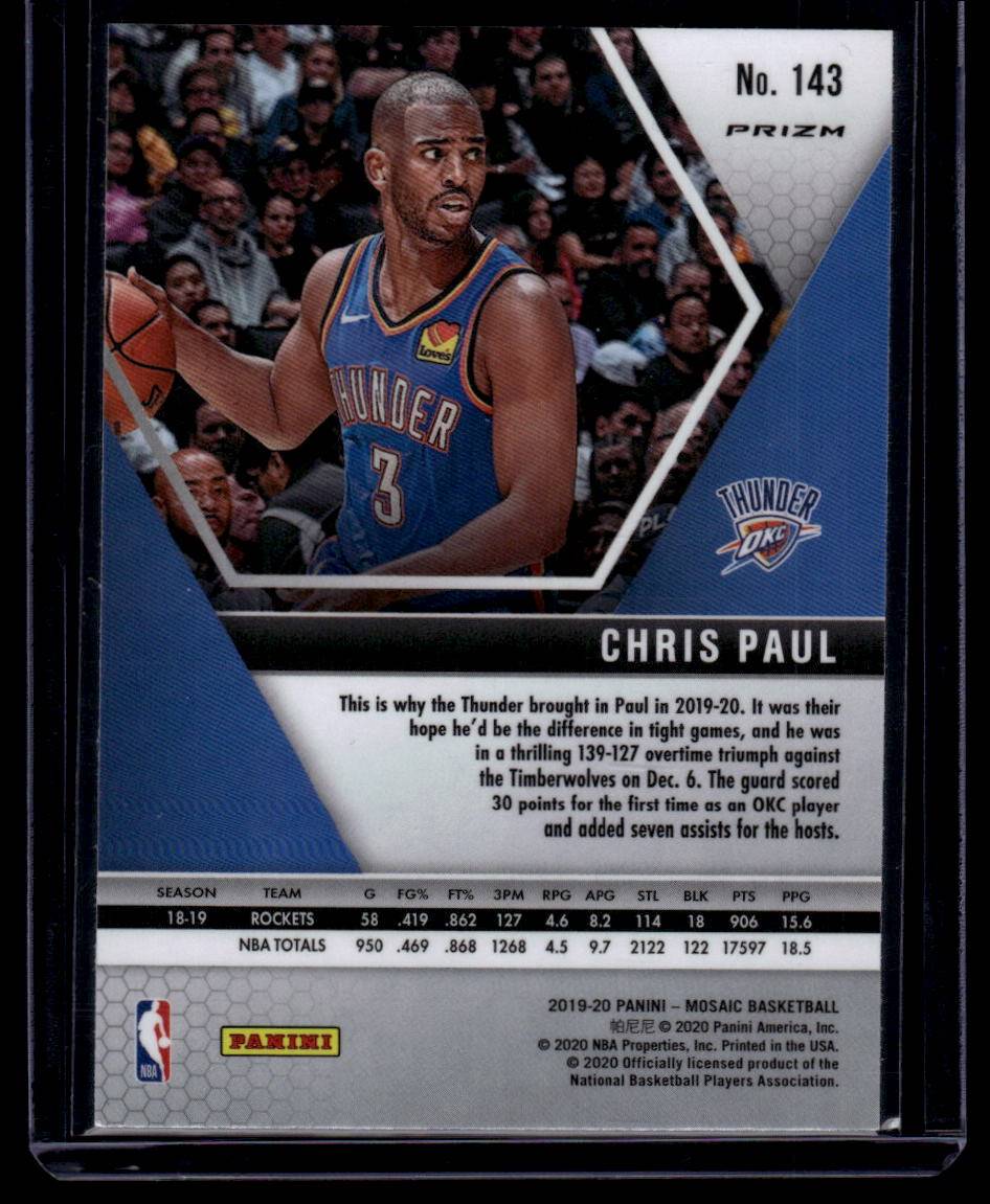 2019-20 Panini Mosaic #143 Chris Paul Camo Pink