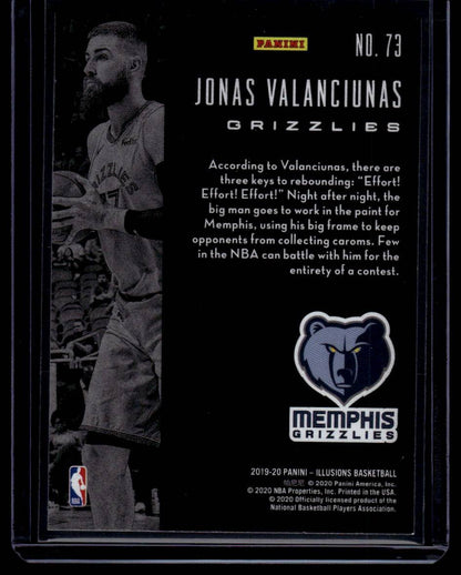 2019-20 Panini Illusions #73 Jonas Valanciunas