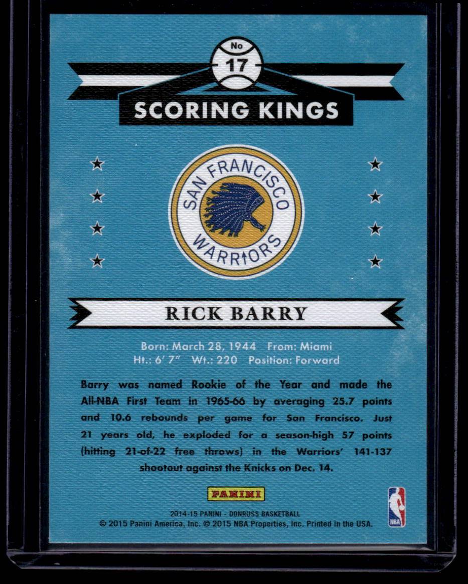 2014-15 Donruss #17 Rick Barry Scoring Kings