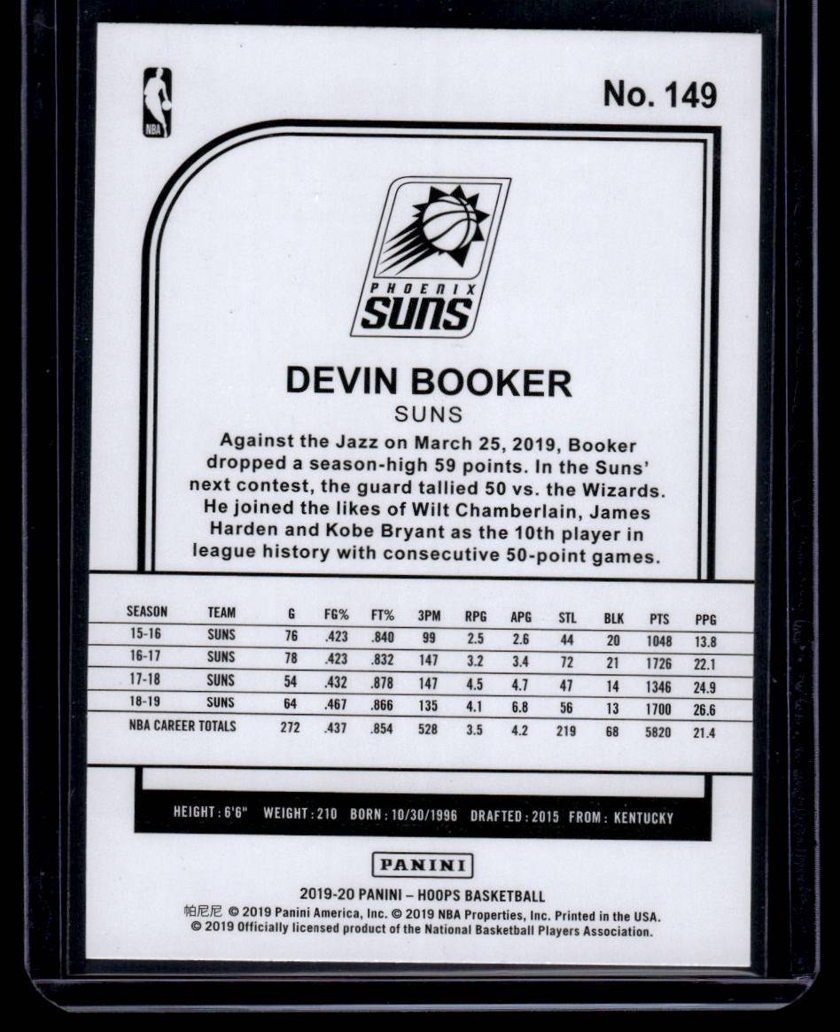 2019-20 Hoops #149 Devin Booker