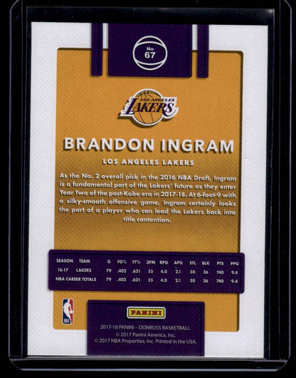 2017-18 Donruss #67 Brandon Ingram