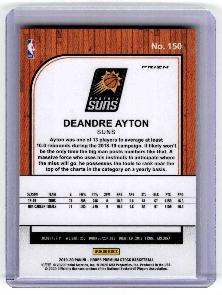 2019-20 Hoops Premium Stock #150 Deandre Ayton Prizms Silver