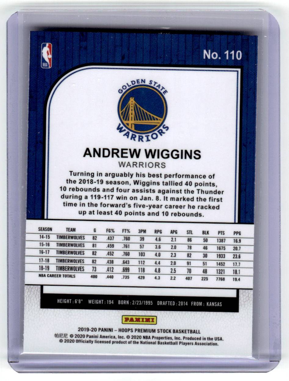 2019-20 Hoops Premium Stock #110 Andrew Wiggins