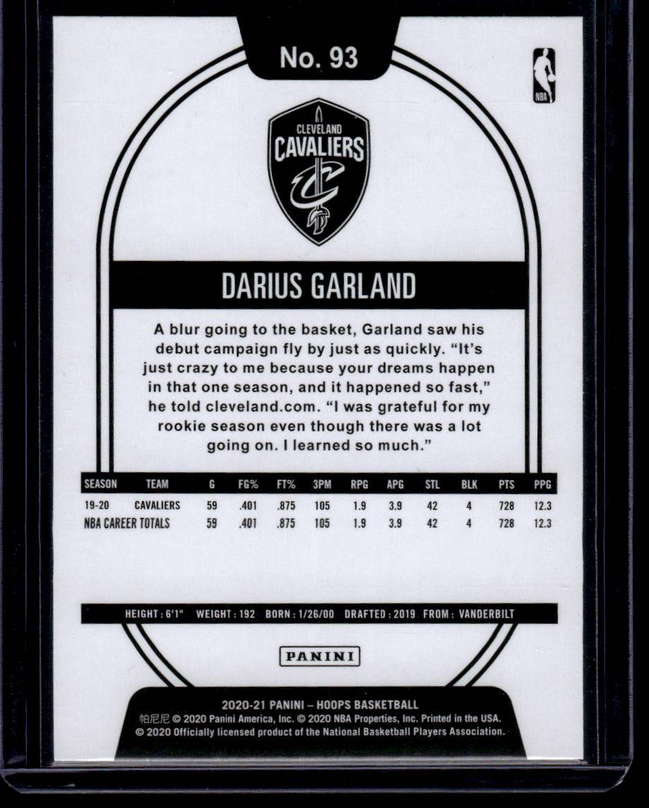 2020-21 Hoops #93 Darius Garland