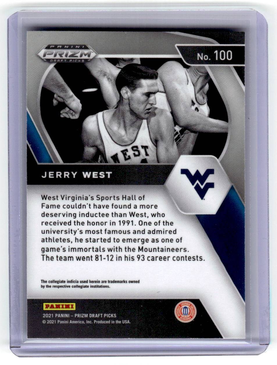 2021 Panini Prizm Draft Picks #100 Jerry West