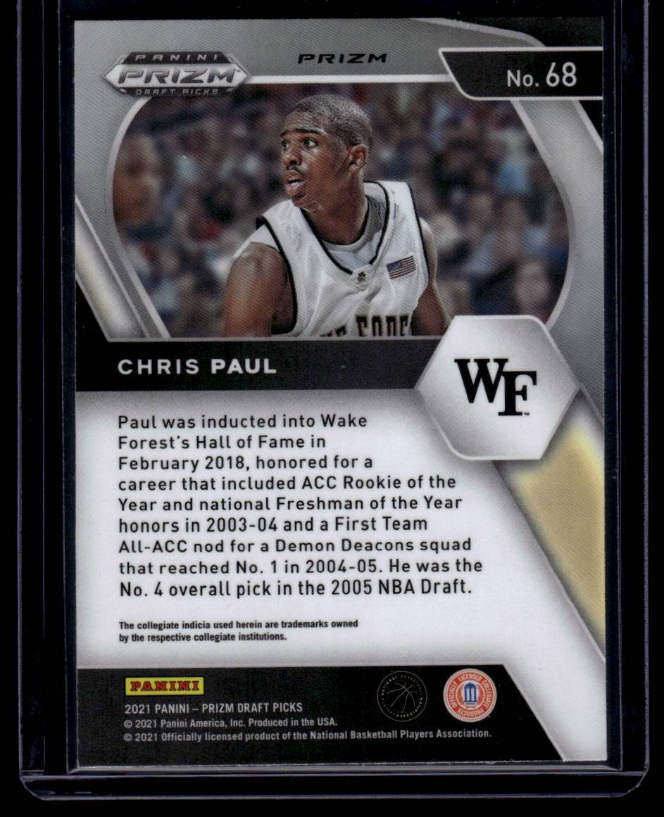 2021 Panini Prizm Draft Picks #68 Chris Paul Orange Ice