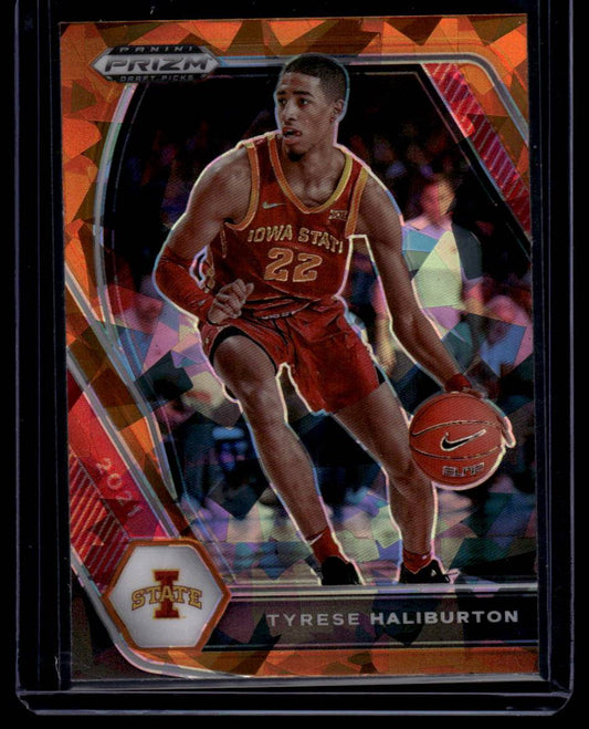 2021 Panini Prizm Draft Picks #37 Tyrese Haliburton Orange Ice