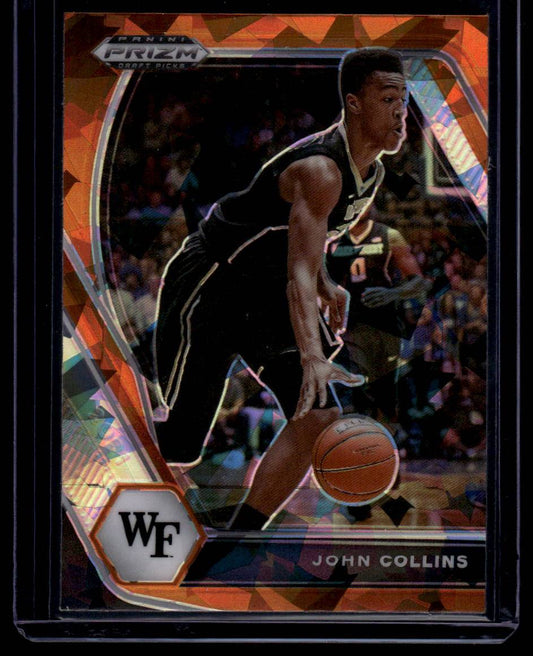 2021 Panini Prizm Draft Picks #94 John Collins Red Ice