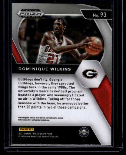 2021 Panini Prizm Draft Picks #93 Dominique Wilkins