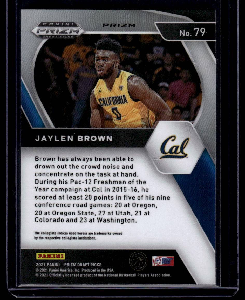 2021 Panini Prizm Draft Picks #79 Jaylen Brown Orange Ice