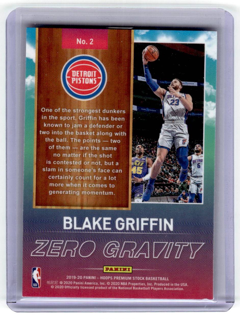 2019-20 Hoops Premium Stock #2 Blake Griffin Zero Gravity