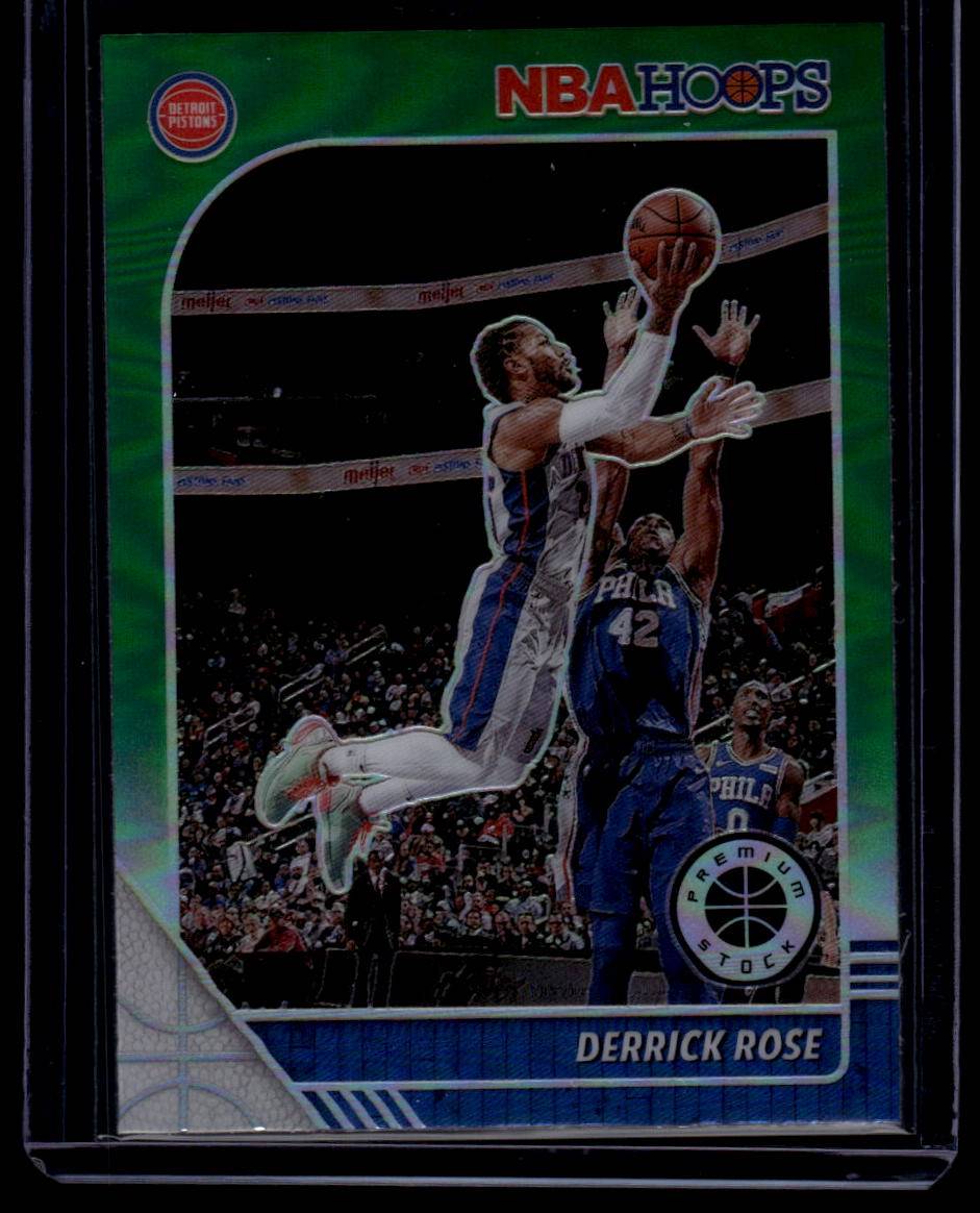 2019-20 Hoops Premium Stock #114 Derrick Rose Prizms Green