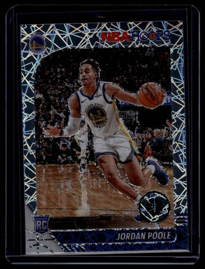 2019-20 Hoops Premium Stock #223 Jordan Poole Prizms Silver Laser