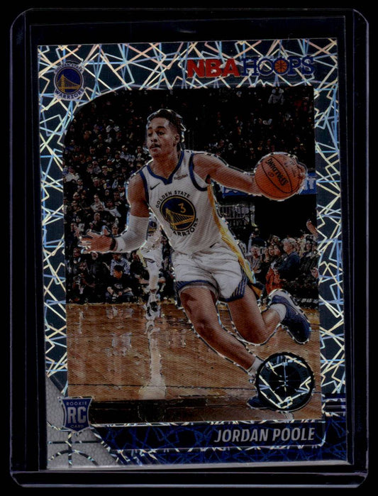 2019-20 Hoops Premium Stock #223 Jordan Poole Prizms Silver Laser