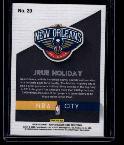 2019-20 Hoops Premium Stock #20 Jrue Holiday NBA City Blue