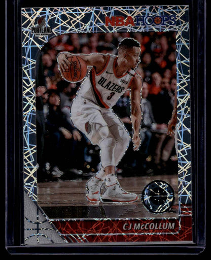 2019-20 Hoops Premium Stock #158 CJ McCollum Prizms Silver Laser